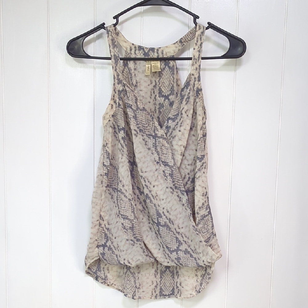Snakeskin Print Sleeveless Top